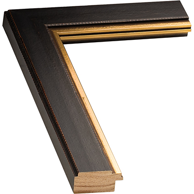 CustomPictureFrames.com 30x30 Frame Black & Gold Solid Wood Picture Frame  Width 1.125 Inches